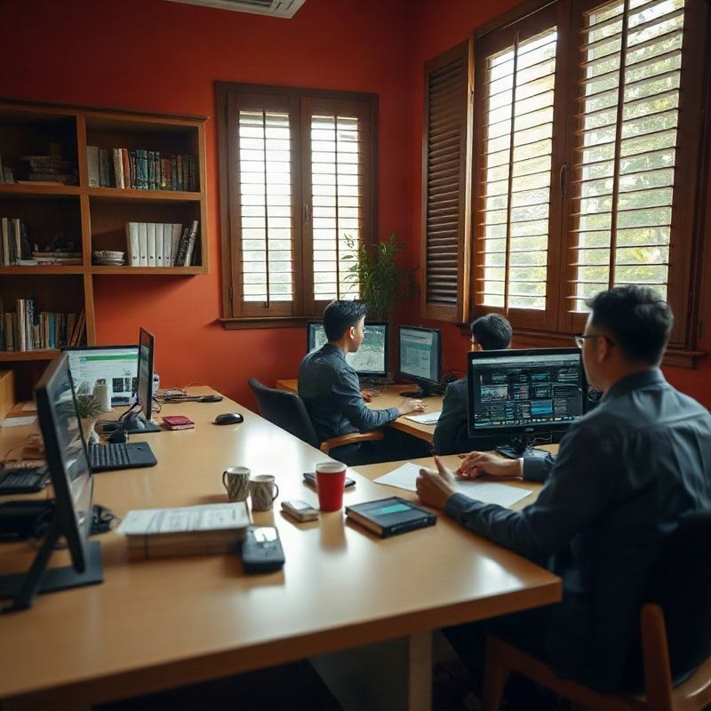 Riverkalpha newsroom interior in Hat Yai